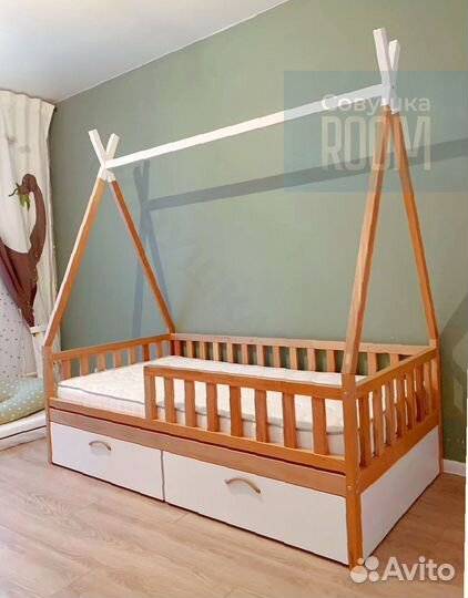 Кровать из бука вигвам