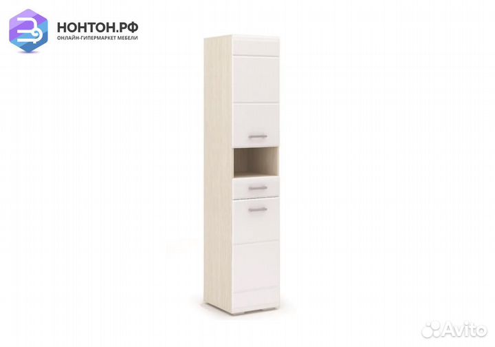 Пенал с ящиками Симба дуб белфорт / белый глянец