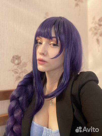 Парик на райден raiden геншин genshin