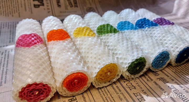 Свечи из вощины, набор