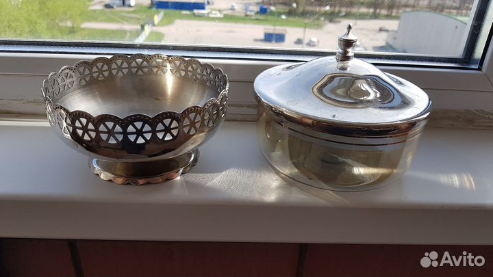 Сахарница - Конфетница. Хрусталь. СССР