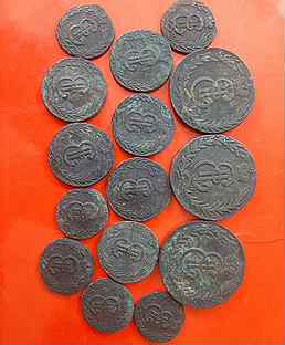 5 2 1 копеек сибирь сибирские монеты копии медь