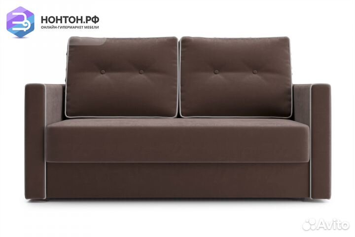 Диван еврокнижка Леон коричневый