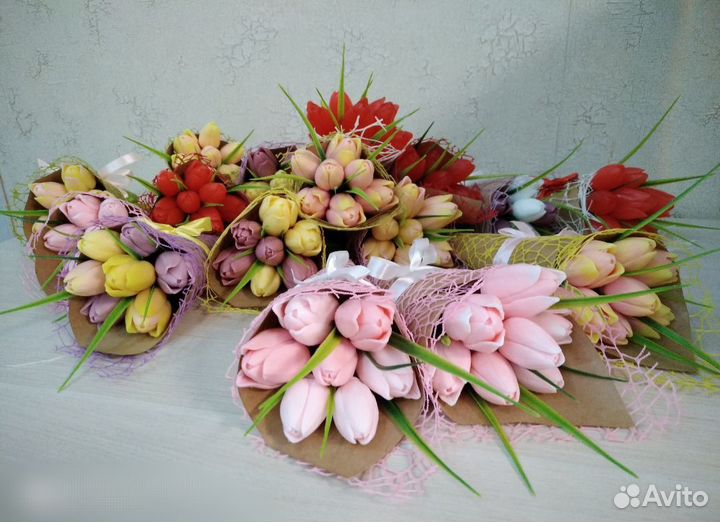 Тюльпаны из мыла к 8 марта