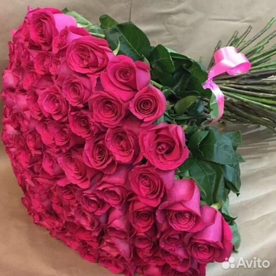 101 роза Эквадор букет доставка