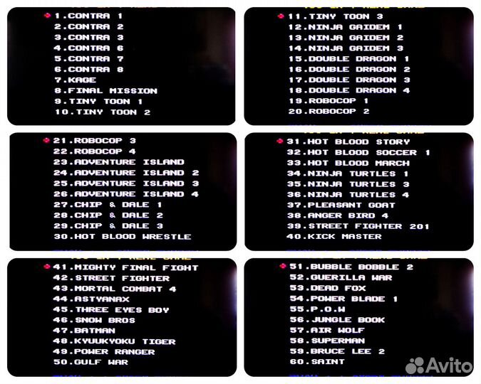 Денди 8-bit. Картридж 400 в 1 Сборник игр. Новый