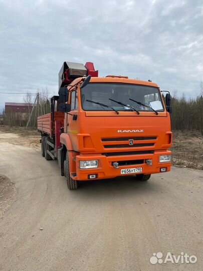 Аренда и услуги манипулятора, стрела 8 т, 22 м, борт 10 т, 6.5 м