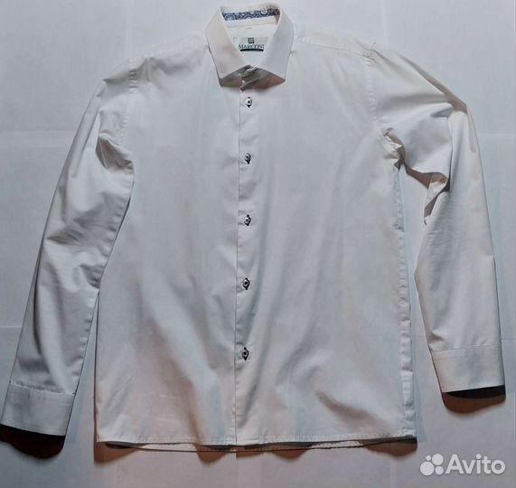 Мужская белая рубашка marconi