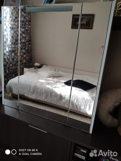 Шкаф-зеркало 3х секционный для ванной