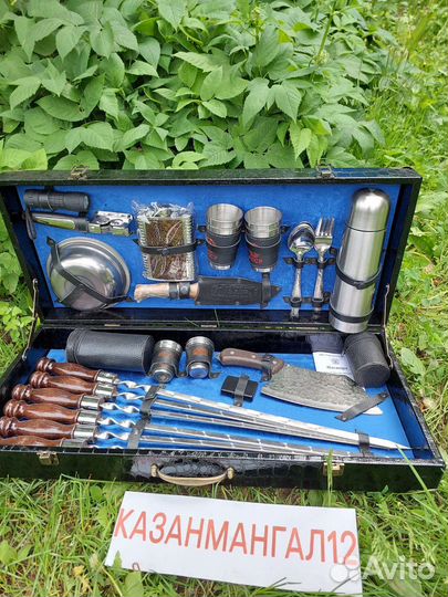 Шампура в кожаном кейсе