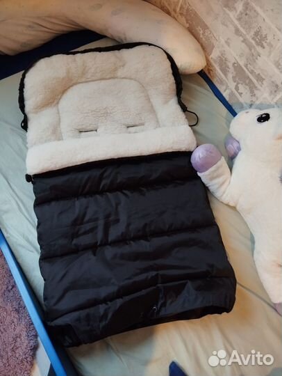 Зимний конверт в коляску на овчине до 3 лет