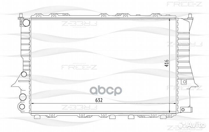 KK0111 радиатор Audi 100/A6 90 KK0111 free-Z