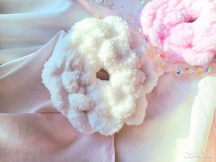 Скранчи резинки для волос набор 2 шт