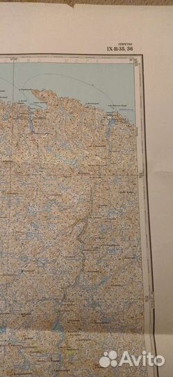 Карта РСФСР Мурманск.обл 1951 г