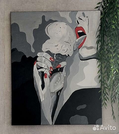 Картина акрилом на холсте