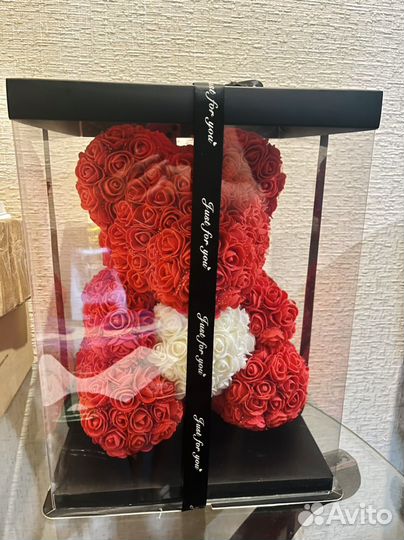 Мишка из роз 40 см