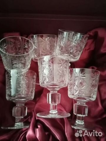Хрустальные рюмки, 50 мл СССР р. 6 штук