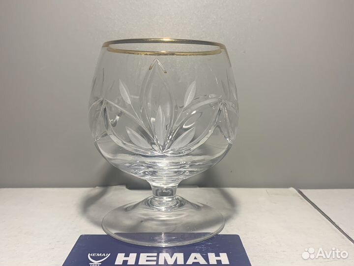 Хрустальные фужеры для коньяка. Коньячки. 3 шт