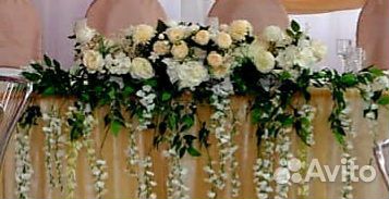 Украшение на свадебный стол