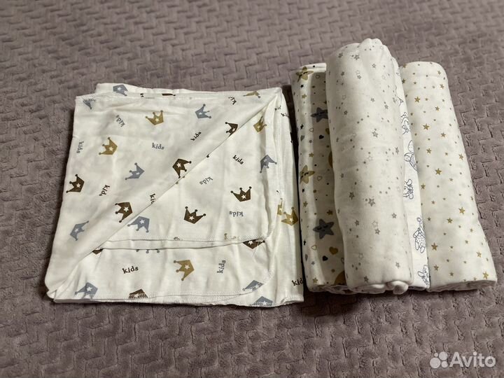 Пеленки детские трикотажные в комплекте 2 шт