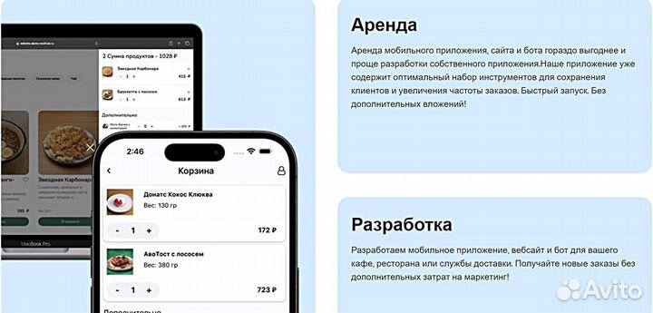 Мобильное приложение для Доставки еды