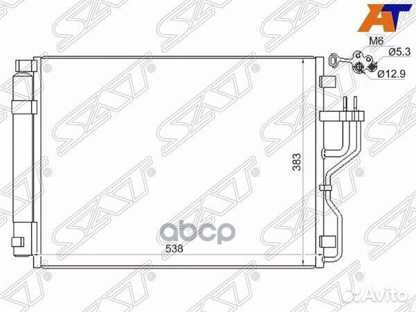 Радиатор кондиционера Hyundai ix35 09-15 / Tucs