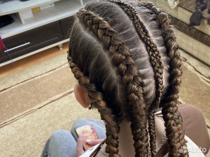 Косы с канекалоном, цветные косы