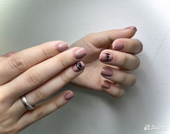 Маникюр наращивание