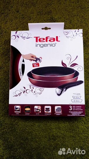 Сковороды tefal ingenio набор 22/26+ съёмная ручка