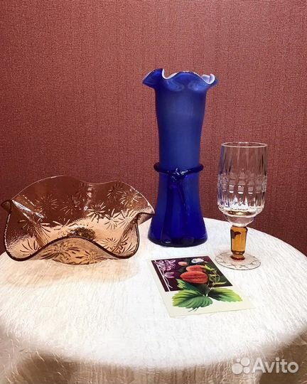 Ваза СССР конфетница и бокал олимпийский