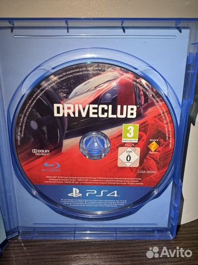Drive club ps4 диск
