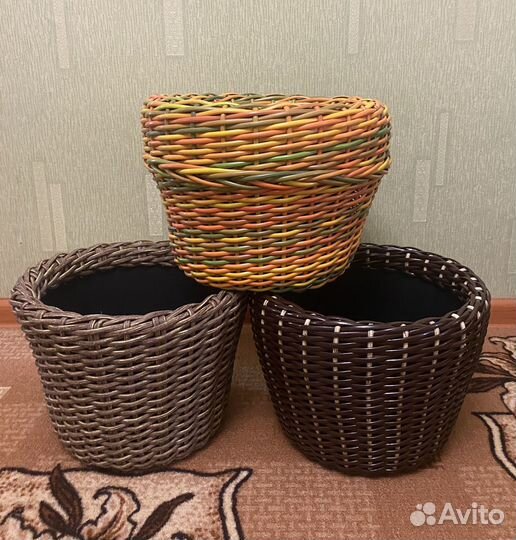 Кашпо из ротанга