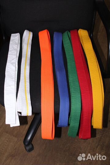 Цветные пояса для кимоно