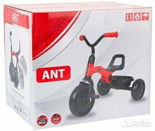 Велосипед qplay ant plus trike красный