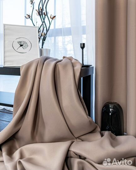 Шторы блэкаут Амадео дымчато-розовый новые пошив