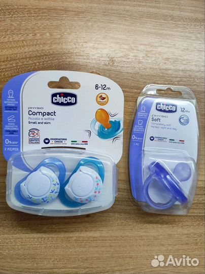 Пустышка Сhicco physio 6-12 мес и 12мес+