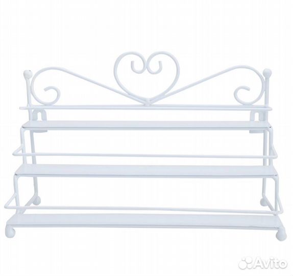 Металлическая трехуровневая полка для лаков и лаки