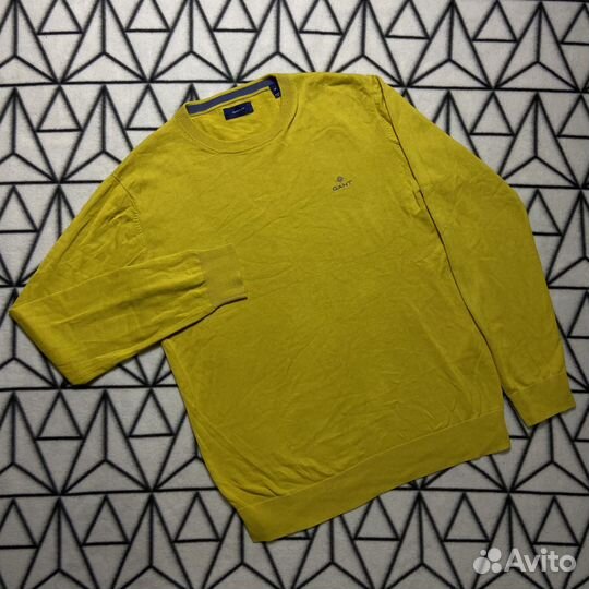 Горчичный джемпер Gant