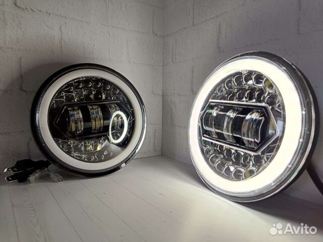 Фары на BMW E34 ваз 2106 глазки LED