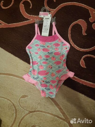 Сабо и купальник для девочки слитный Decathlon