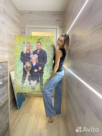 Печать портретов на холсте