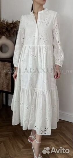 Белое платье zara