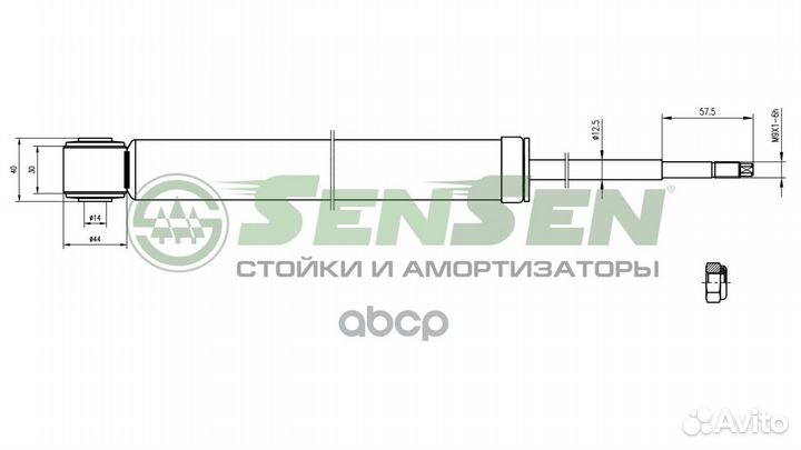 Амортизатор задний LR nissan micra III (K12)