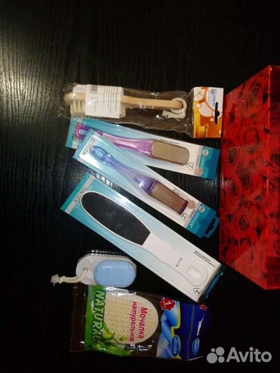 Щётки, пемза и мочалка (набор)