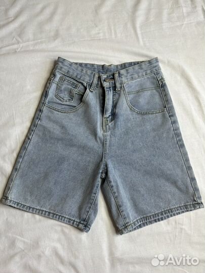 Джинсовые шорты длинные