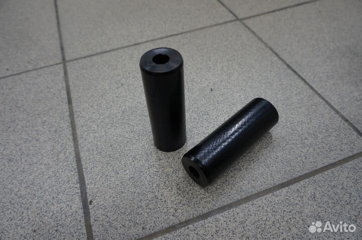 Пеги на BMX 14мм 2 шт черные стальные с насечками