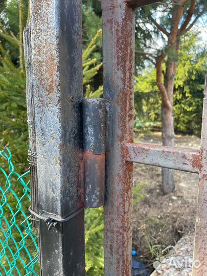 Ворота с калиткой распашные бу