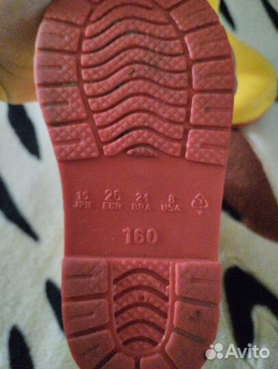 Детские резиновые сапоги 25 размер