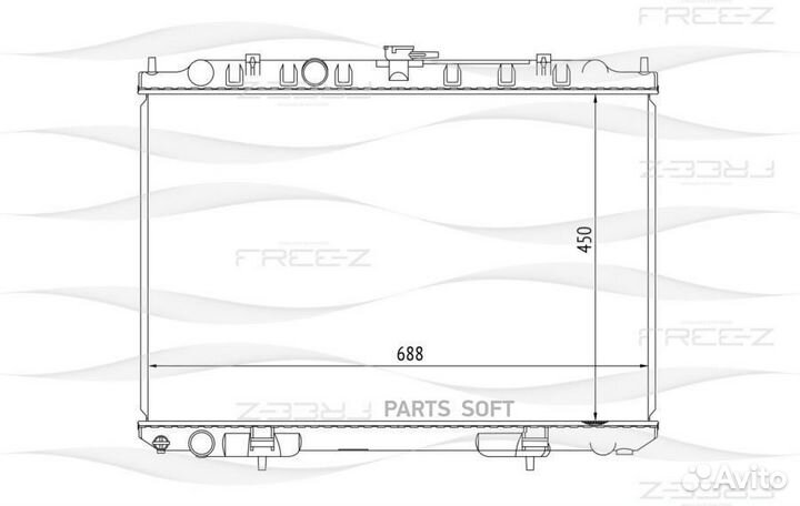 Радиатор охлаждения nissan X-Trail 01- 21410-8H900
