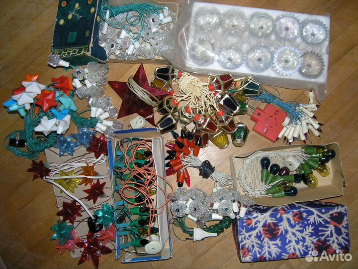 Гирлянды на ёлку, переключатели для них из СССР